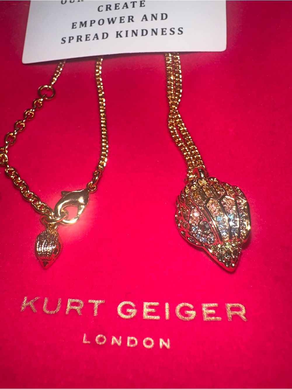 Kurt Geiger Eagle Head Pendant Necklace